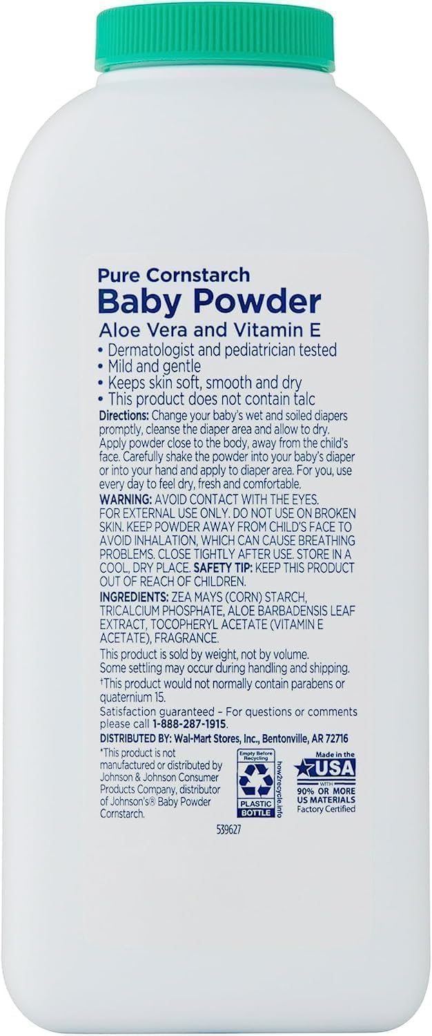 Pure Baby Powder Aloe and Vitamin E-Talc-Free(Pack of 1) 15 oz