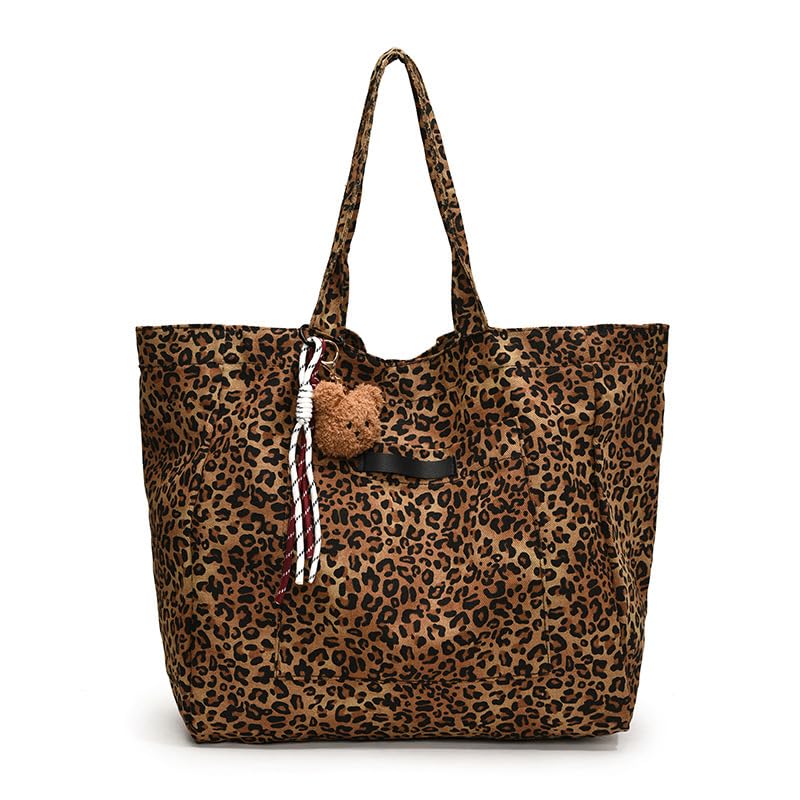 Cheetah Leopard Print Tote Bag, Leopard Print Crossbody Bag (14)