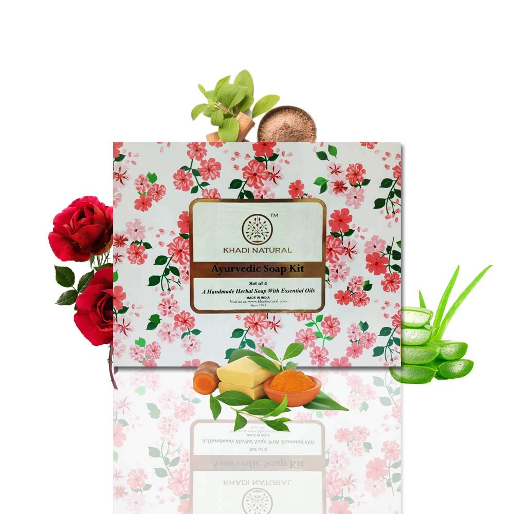 Khadi NaturalAyurvedic Soap Kit (Set of 4) by eGalaxy -