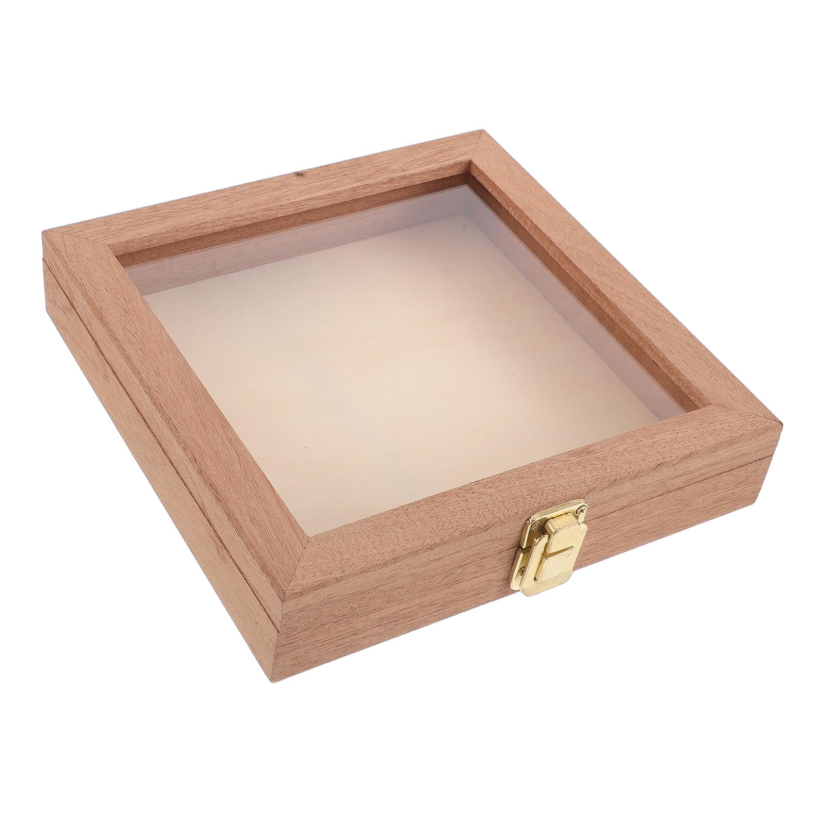Boîte à bijoux sapelli haut de gamme avec couvercle à spécimens bois