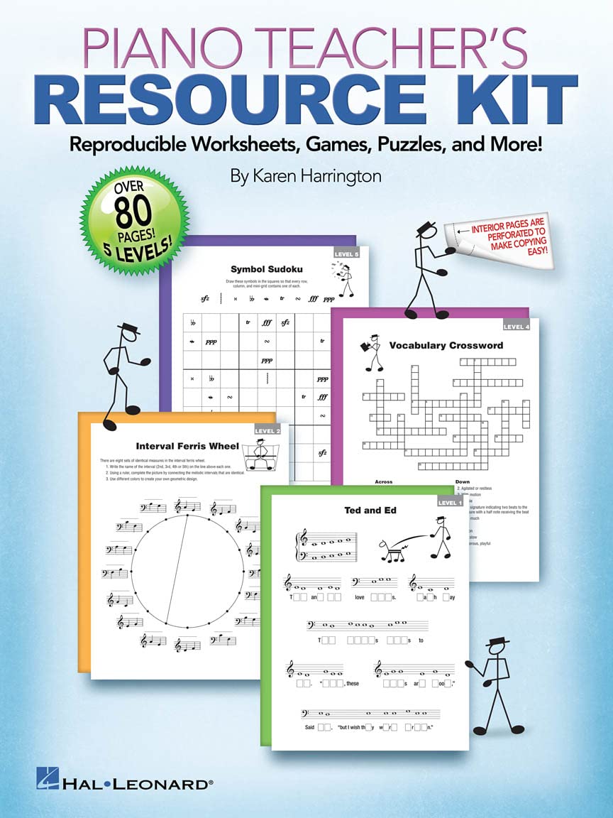 Karen Harrington Piano Teacher'S Resource Kit Worksheets Games Book: Reproducible Worksheets, Games, Puzzles, and More!