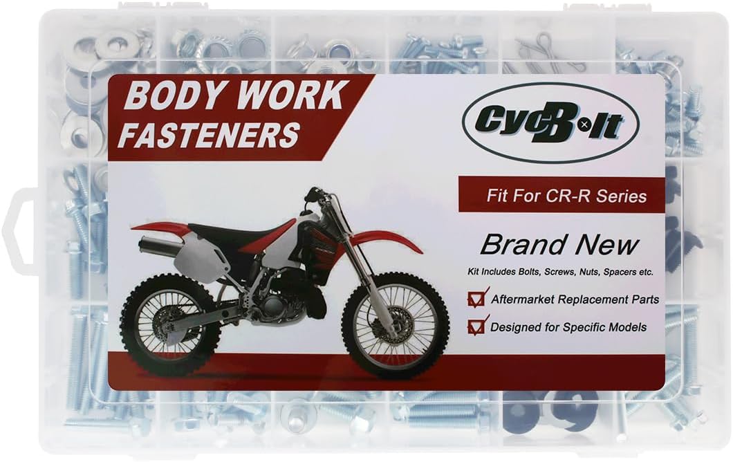 250 PCS Body Bolt Kit Fit for CR125R CR250R CR500R CR85R CR80R CR60R Body Screw Bolts Dirt Bike Screws Fasteners Set