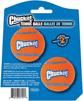 Chuckit! Dog Tennis Ball Dog Toy, Small 2in 2 Pack