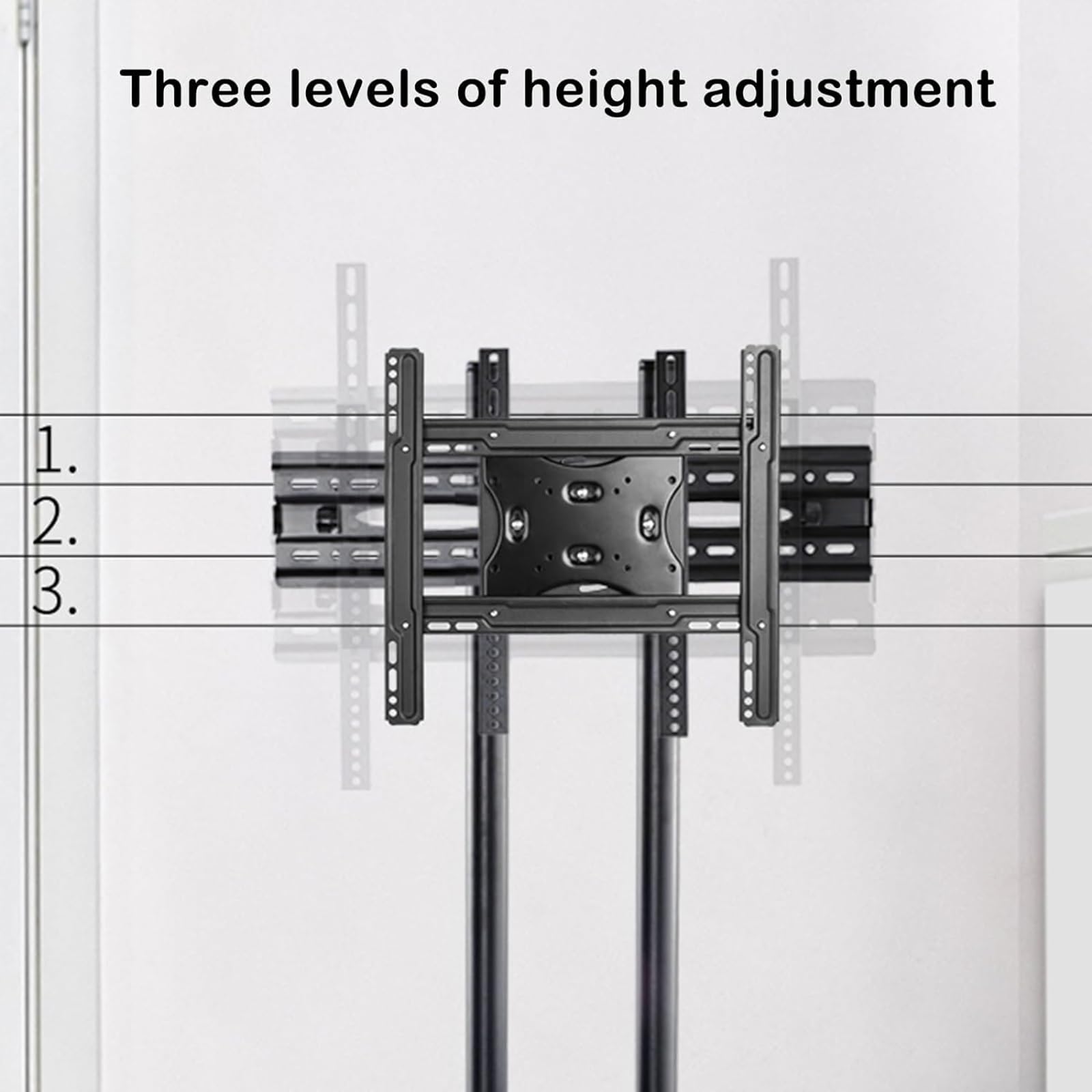 Soporte móvil para TV con Ruedas - Soporte de Suelo para TV LCD, Ajuste de Altura con Bandeja de Almacenamiento, para Pantallas de 32 a 70 Pulgadas, Pantalla horizo,