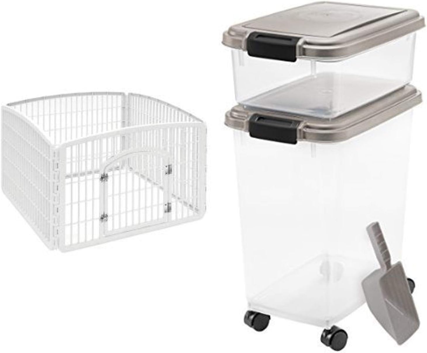 IRIS 4Panel with Door Plastic Pet Playpen and IRIS 3Piece