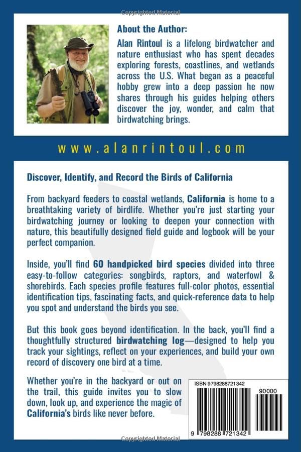 Birds of California Field Guide and Logbook: An Essential Birdwatching Guide with Identification Tips for 60 Common Bird Species in California - Image 2