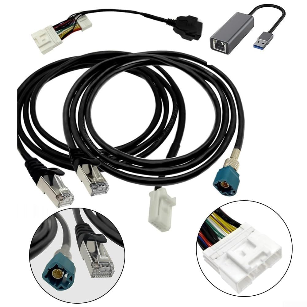 Cavo di programmazione diagnostica e kit adattatore per Tesla Model 3/Y/S/X, set di 4 strumenti di manutenzione con connettore a 26 pin per test e manutenzione del sistema del veicolo