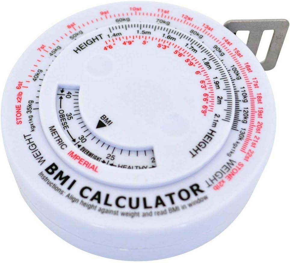 SATISFIED Body Mass Index Tape Measure - BMI Waist Weight Health Measurement
