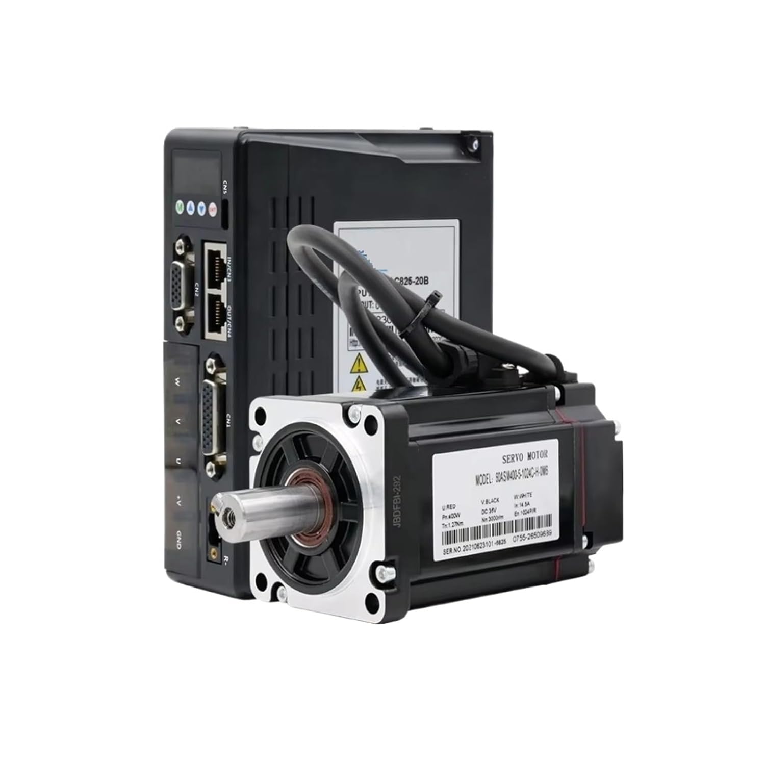 400W 1.27N.m 14.5A 3000rpm 60ASM400 + MCAC825 High Performance & AGV Driver Motor(with Brake,M17BCZ (17Bit Multi))