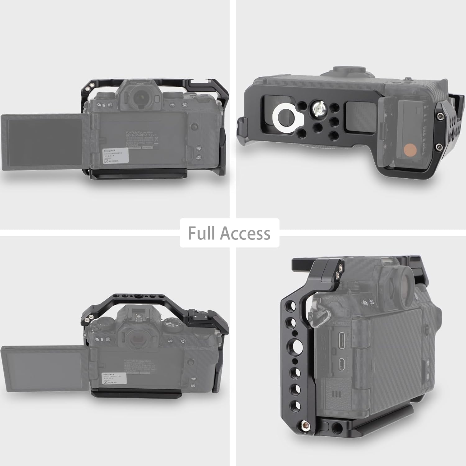 Camera Full Cage for FUJIFILM X-S10,Extension Mount Microphone Fill Light Bracket Filming Accessories,with Cold Shoe
