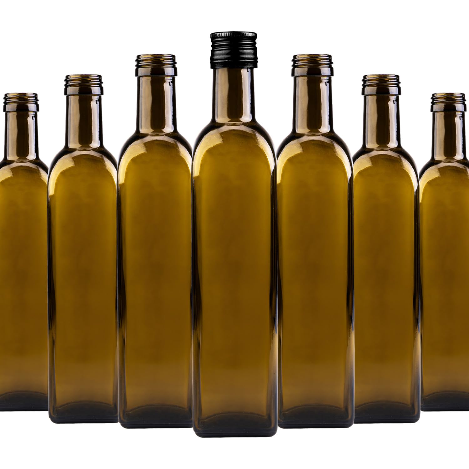 Bouteille en verre de 500 ml – Idéal pour l'huile et le vinaigre (40, olive)