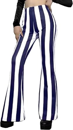 Amazon.com: YOOJOO Pantalones palazzo de cintura alta para mujer, color  negro y blanco, con rayas verticales : Ropa, Zapatos y Joyería