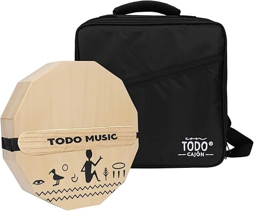 TODO Caja de cajón de viaje, tambor de mano plana, instrumento portátil de percusión de madera de abedul con cuerdas ajustables, bolsa de transporte