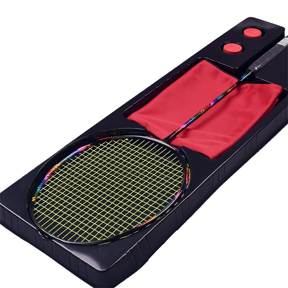 Set di Racchette Offensive Super Leggero per Badminton, Set di Badminton tra Cui 3 Birdie di Badminton in Nylon / 2 Sacchetto di Badminton, 2 Colla A Mano, 2 Bracer,Rosso