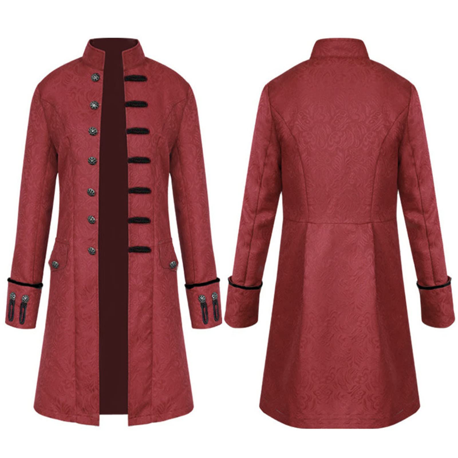 each women Mens Black Victorian Frock Coat Men White Gothic Steampunk Jacket Fancy Dress Costume Size S-4XL