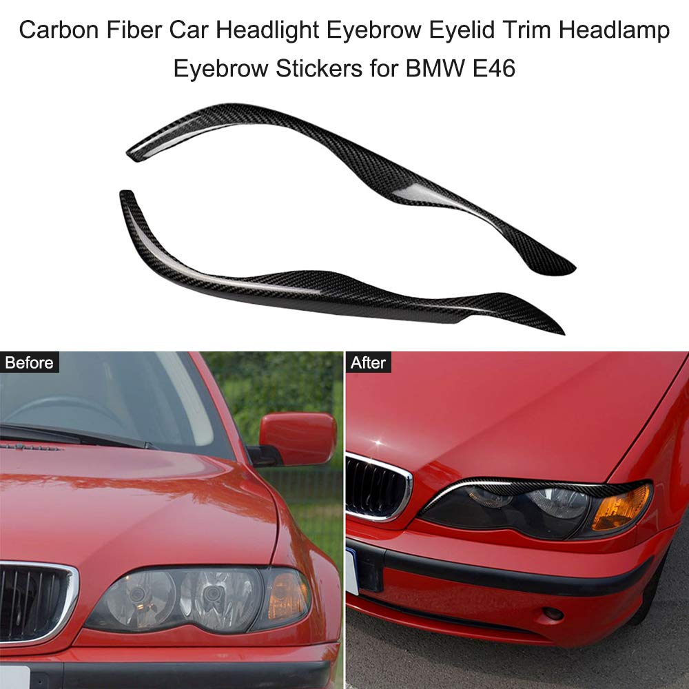 Buy Tickas Headlamp Eyebrow Stickers,Carbon Fiber Car Headlight Eyebrow