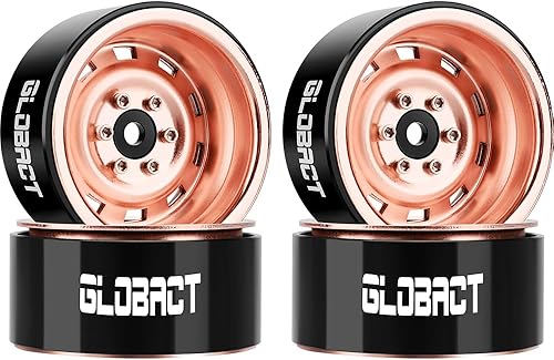 Miniatura 1 de GLOBACT 1.9 Beadlock Wheels - Cubo de rueda RC para 110 TRX4 TRX6 Axial SCX10 I II III Pro Redcat RC Crawler accesorios de actualización (4 piezas