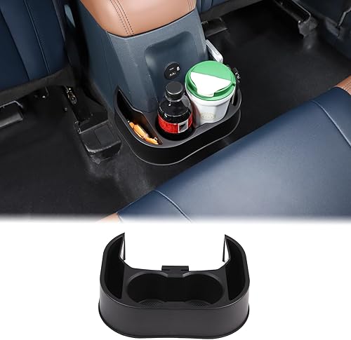 Miniatura 8 de Bandeja organizadora expansora para portavasos trasero de automóvil compatible con Ford Maverick 2022-2024 asiento trasero de automóvil doble