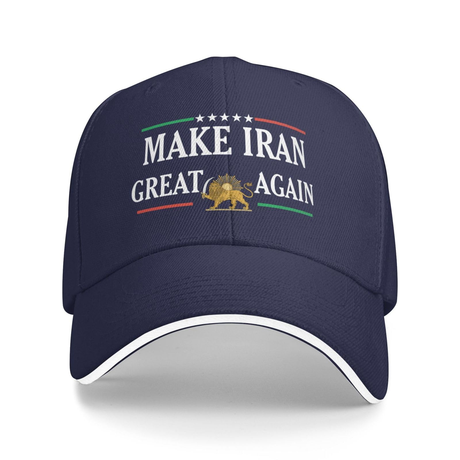 KWQDOZF Make Iran Great Again Hat Miga Trucker Cap for Men Women Navy