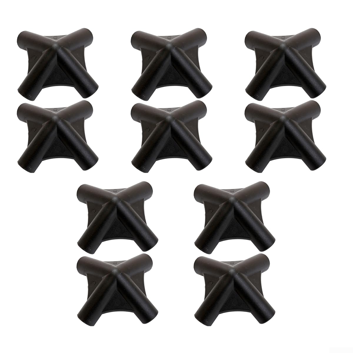 10pc Gazebo Connector Set Tent Pole Connectors, Plastic Tent Four Way Connectors Compatible with 16mm Diameter Poles, for Frame Furniture Tent Connection