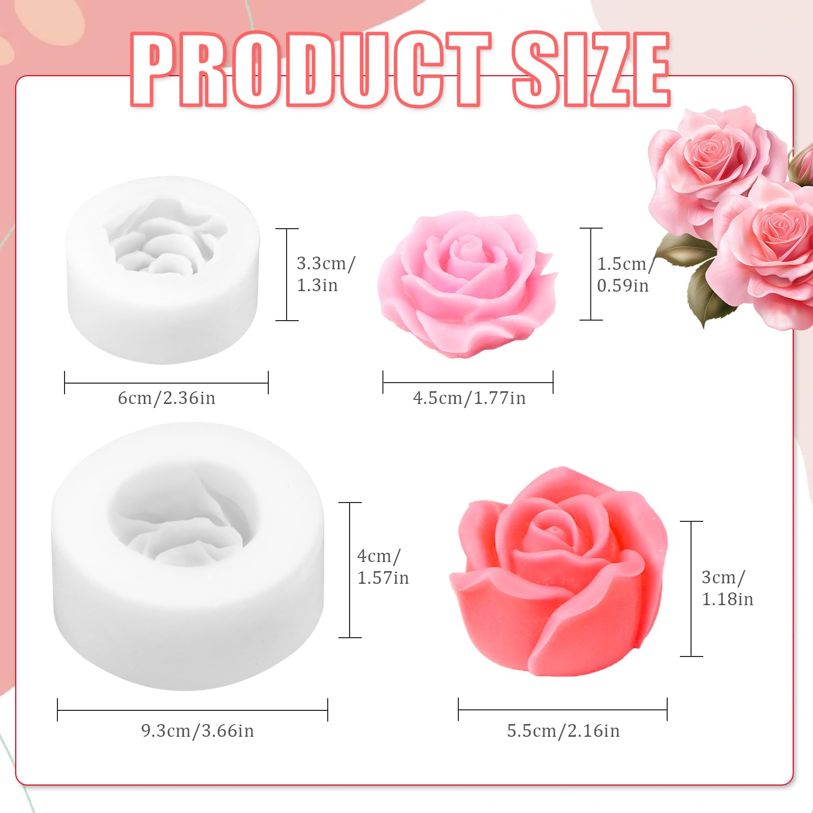 Set Di 1 Stampi In Silicone Per Candele A Forma Di Rose E Fiori 3d Stampo Per Ghiaccio In Silicone Stampo Per Sapone Stampo Per Candele Stampo Per Cioccolato Stampo Per Decorazione Di Torte 88793046