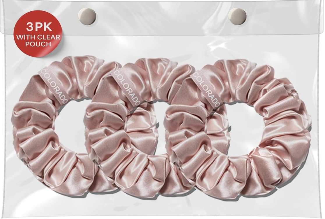 SUNDAYSILKS™ Luxurious Mulberry Silk Scrunchies for Women & Girls | No-Slip, Silky Hair Ties for Natural, Curly, Thin or Thick Hair | Gentle Hold for