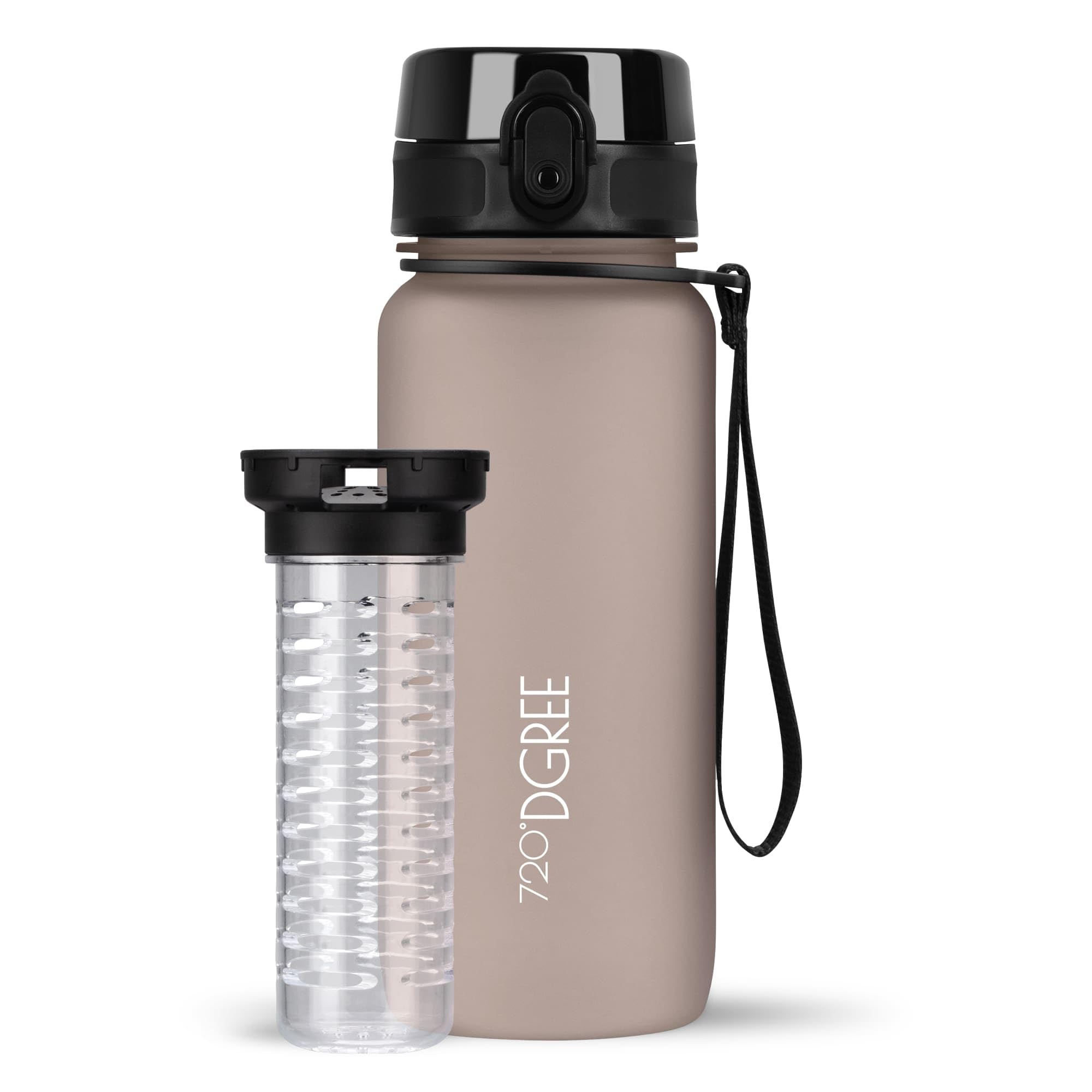 720°DGREE Botella Agua 1 Litro “uberBottle“ - Tamiz-Fruta, softTouch - Sin BPA, Prueba de Fugas, Reutilizable - Cantimplora, Water Bottle ideal para Deporte, Fitness, Gimnasio, Senderismo, Ciclismo — view 137