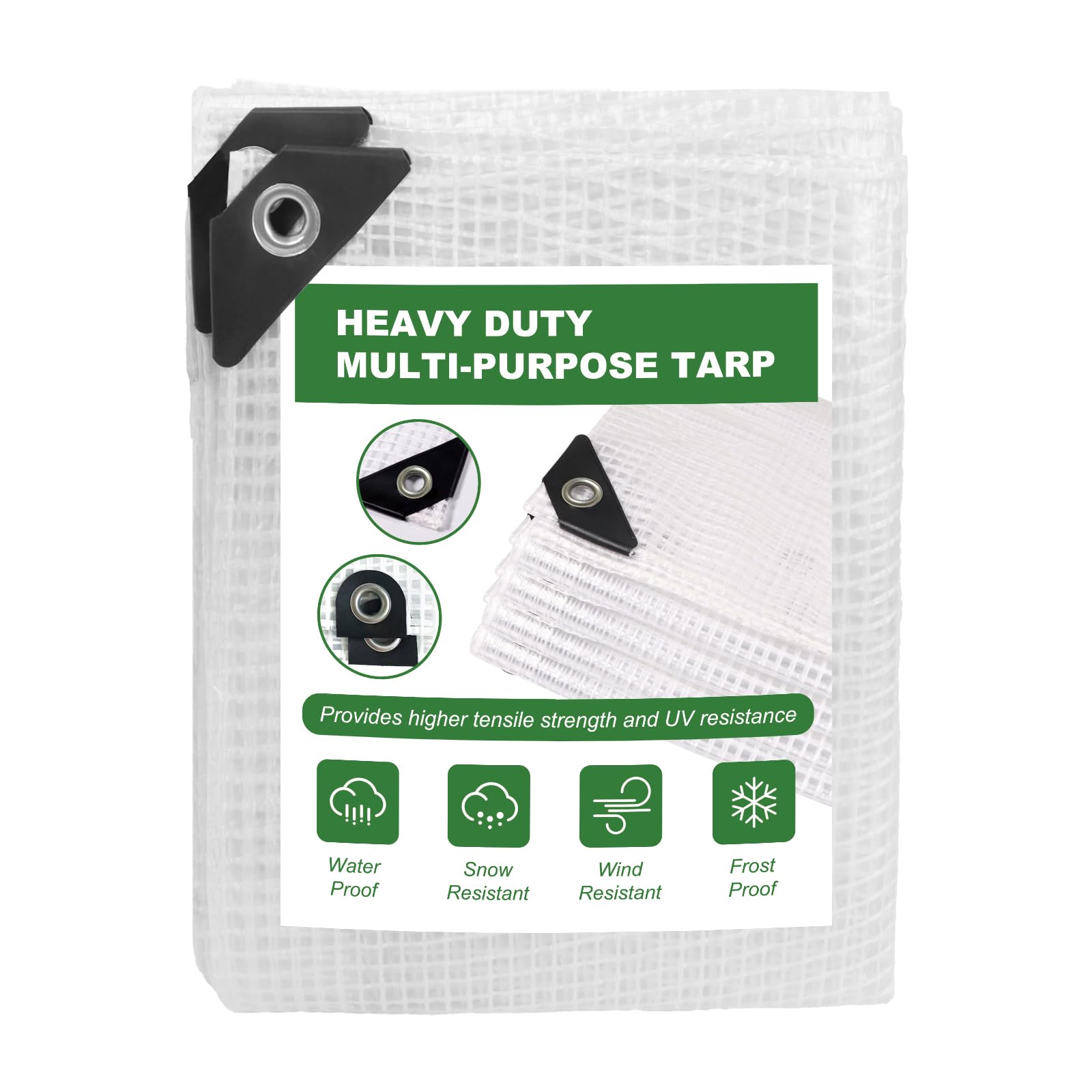 ZSLTLDU 18 Mil Greenhouse Cover 10x26 FT