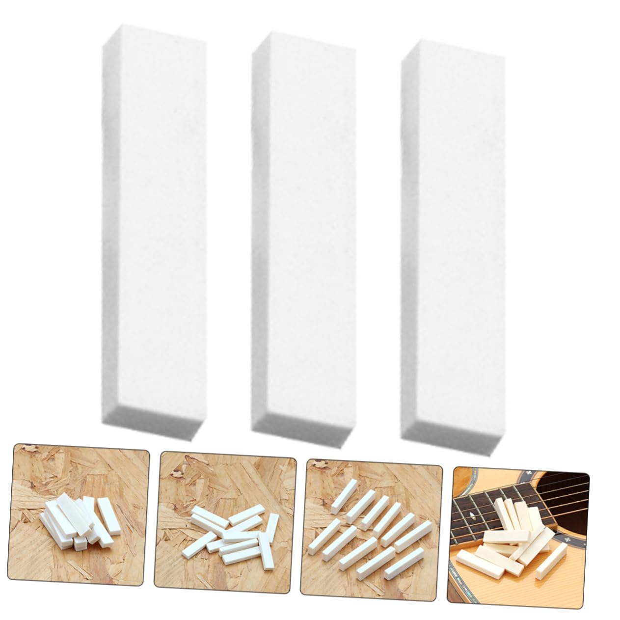 Levemolo Acoustic Guitar Nut Replacement 10pcs Beef Bone Nuts Precision Crafted for Superior Performance