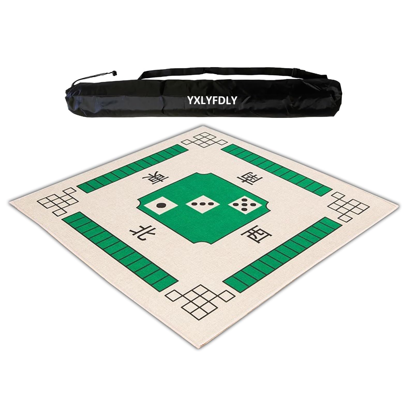 Tapis de Table de mah-Jong, Tapis de Jeu Enroulable et antidérapant for Mahjong Poker(Green,78cm/30.7in)