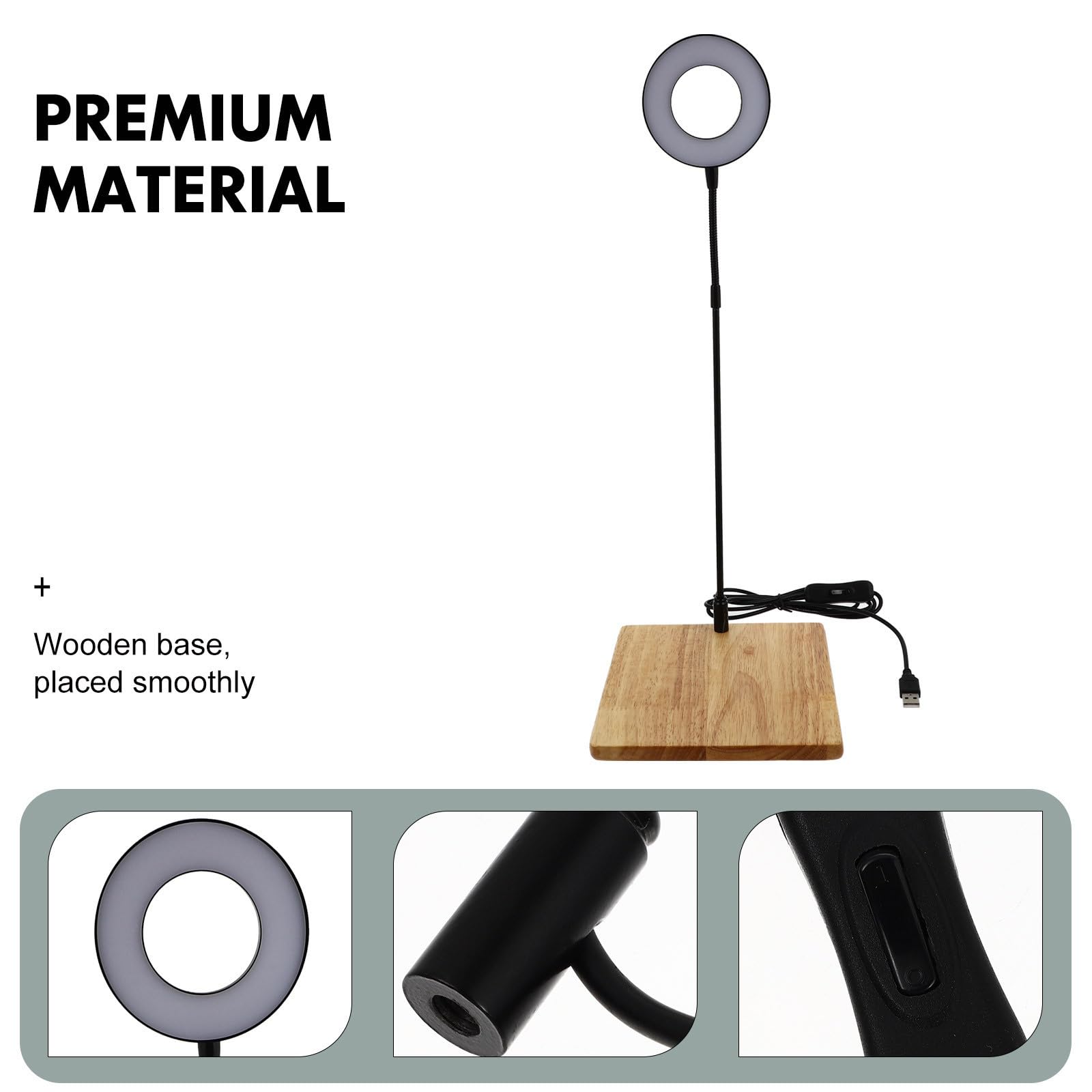Toyvian Lampe pour Plantes Aquatiques en Bois et Alliage D'aluminium, Éclairage LED pour Aquarium, Effet Lumineux, Facile à Déplacer, pour Aquarium D'intérieur