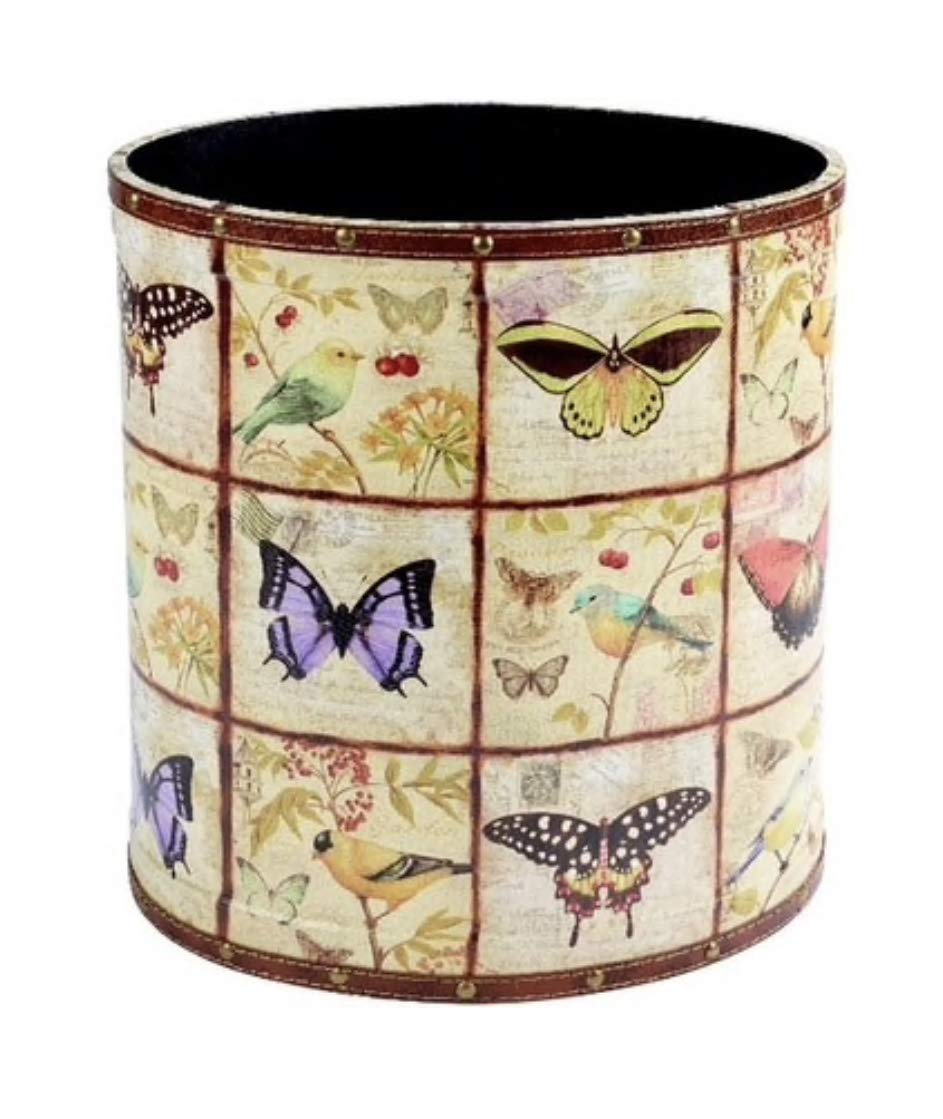 Home-everDecorated Storage Oval Waste Bins (Butterfly)