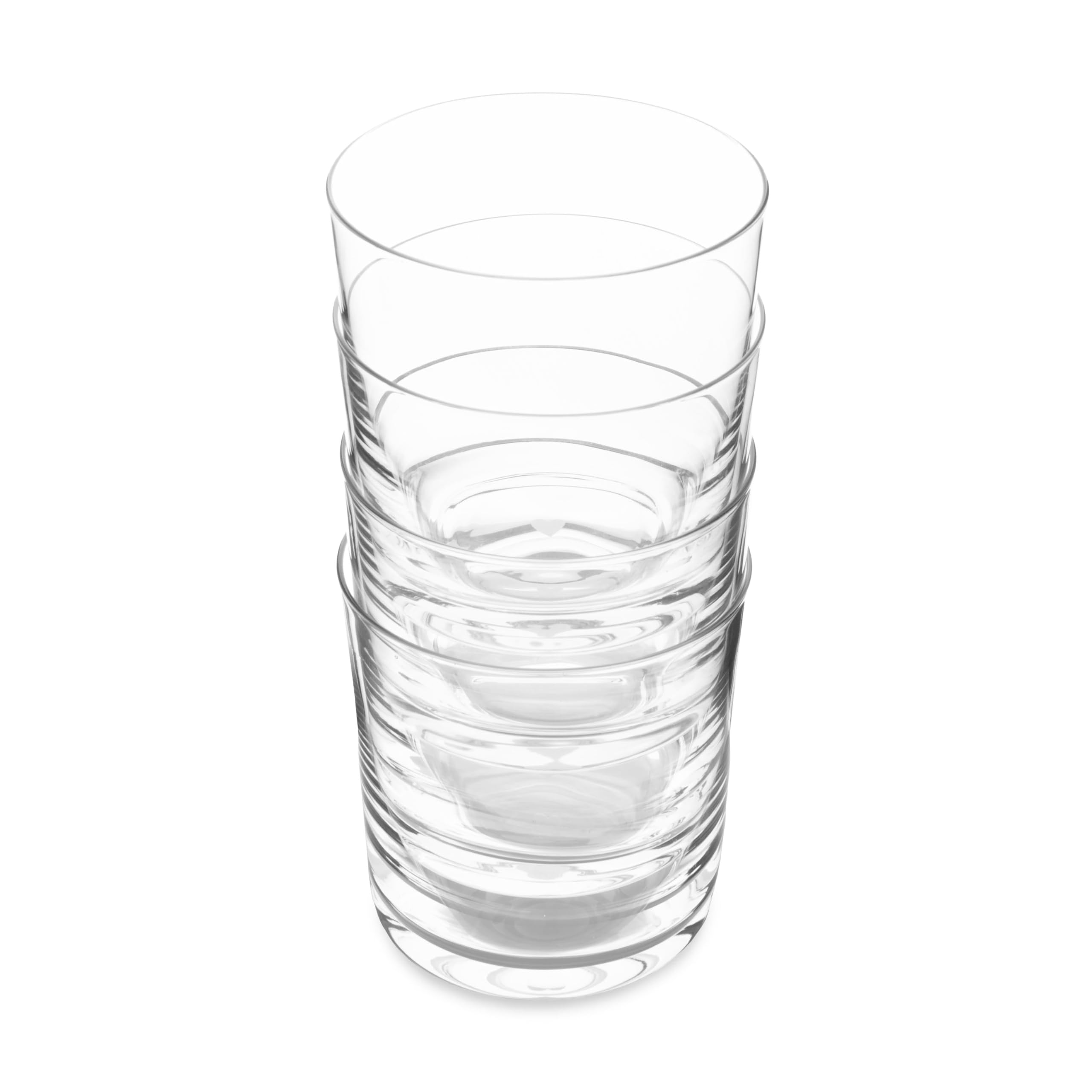 Jamie Oliver Big Love Top Tumbler, Set mit 4 transparenten Trinkgläsern, ideales Trinkgeschirr für Wasser, Saft oder Cocktails, spülmaschinenfest, in Geschenkbox