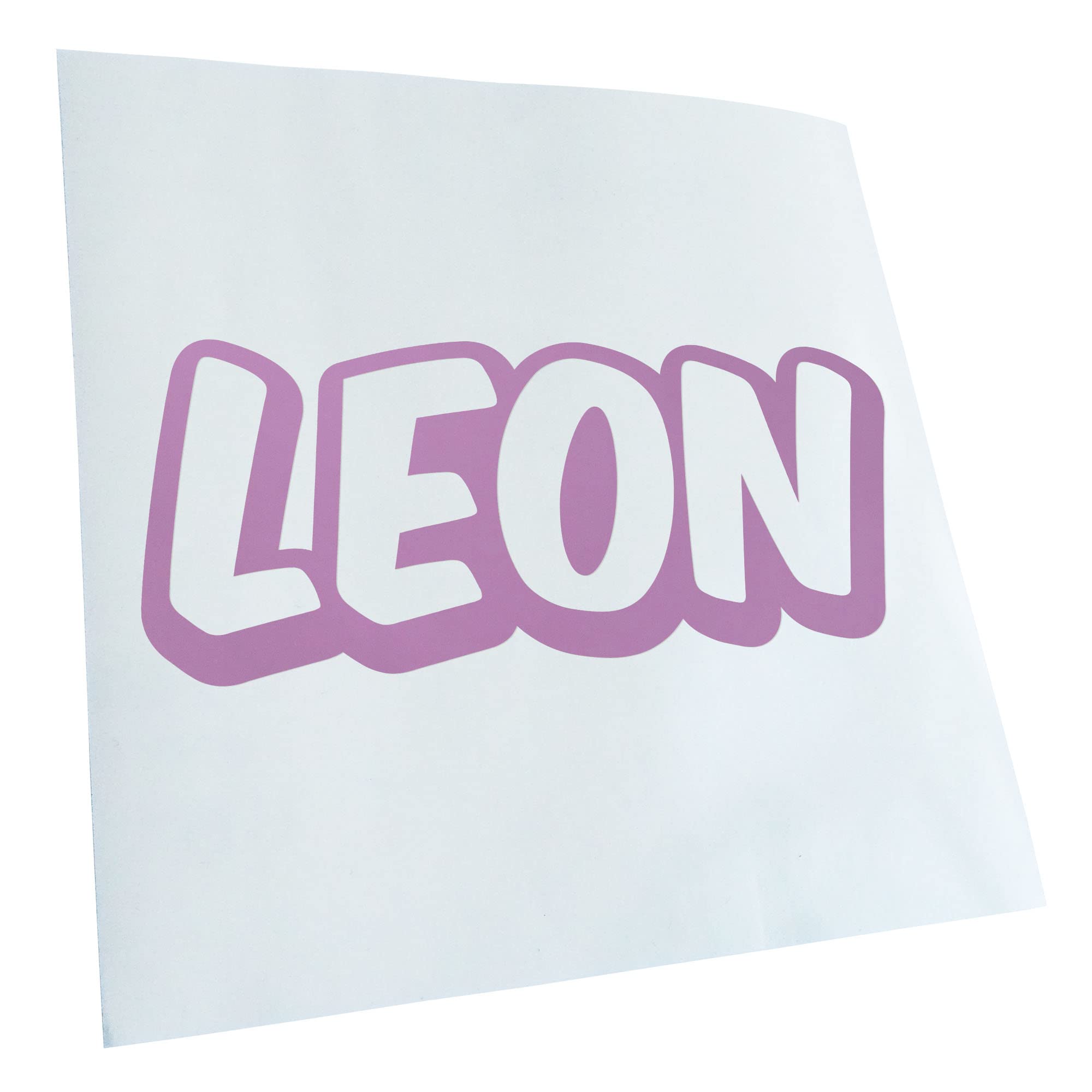 Kiwistar Leon First Name Boys Stickers 25 Colours Neon Matt