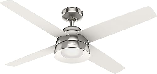 Hunter Ventilador de techo interior Vicenza con luz LED y control de pared
