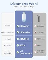 GROWNSY Hordozható Cumisüveg Melegítő Anyatej és Tápszer Számára, 10000 mAh Akkumulátor, Gyors Felmelegítés, 600ml Dupla Kapacitás 7