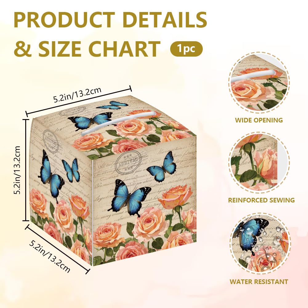 DELORIGIN Retro Butterfly Tissue Storage Box - Image 2