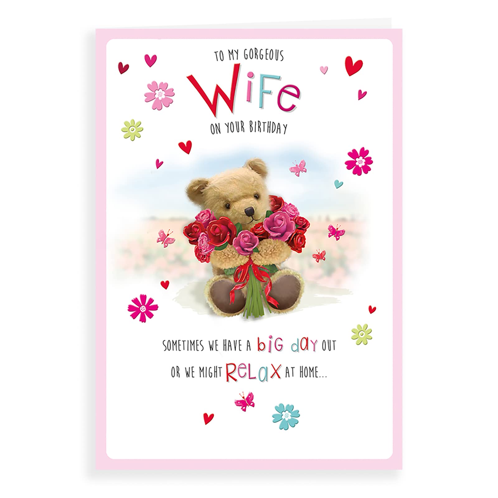 Cute Birthday Card Wife - 9 x 6 inches - Regal Publishing