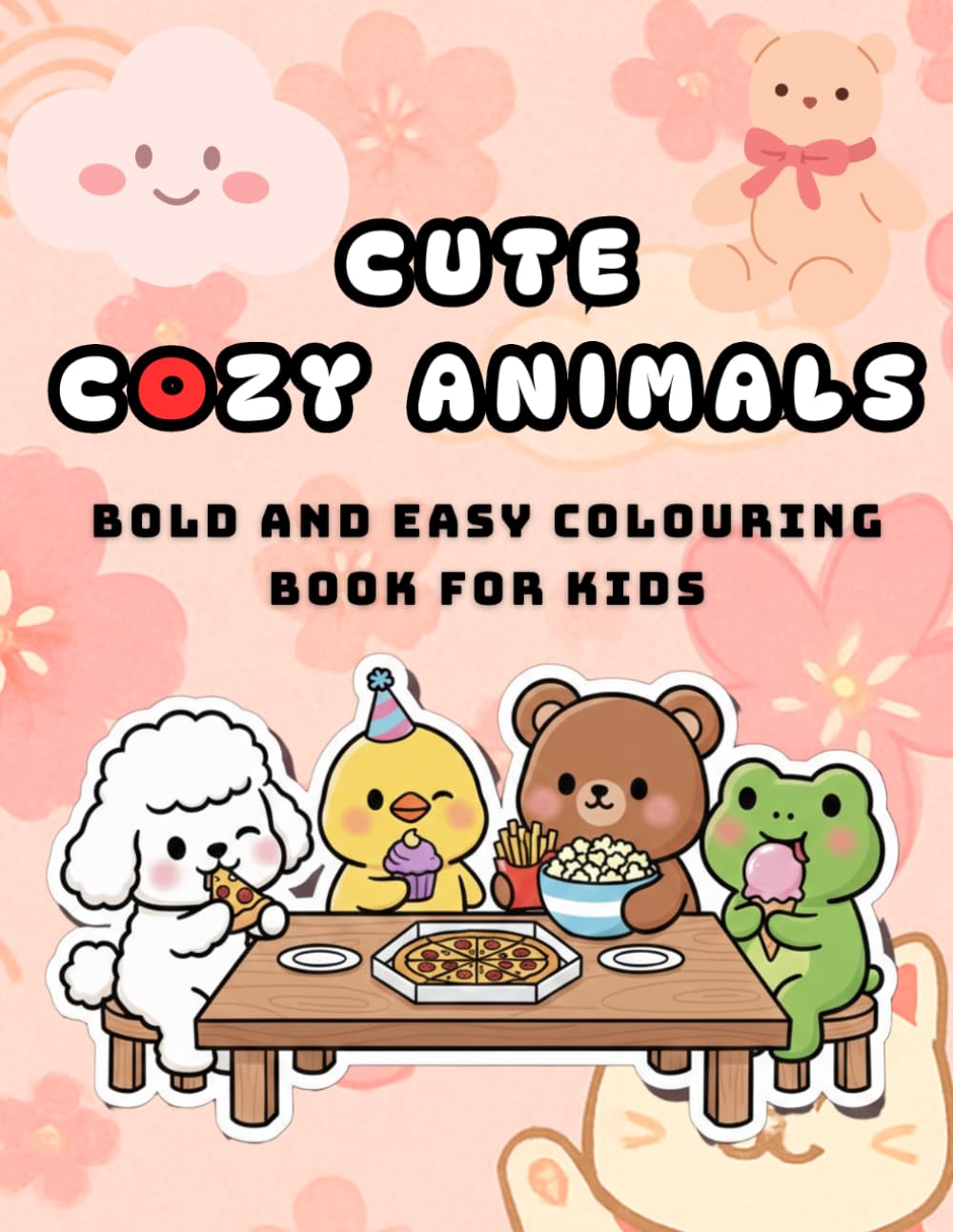 Cute Cozy Animals: Stress-Free Coloring With Super Cute Kawaii Animals