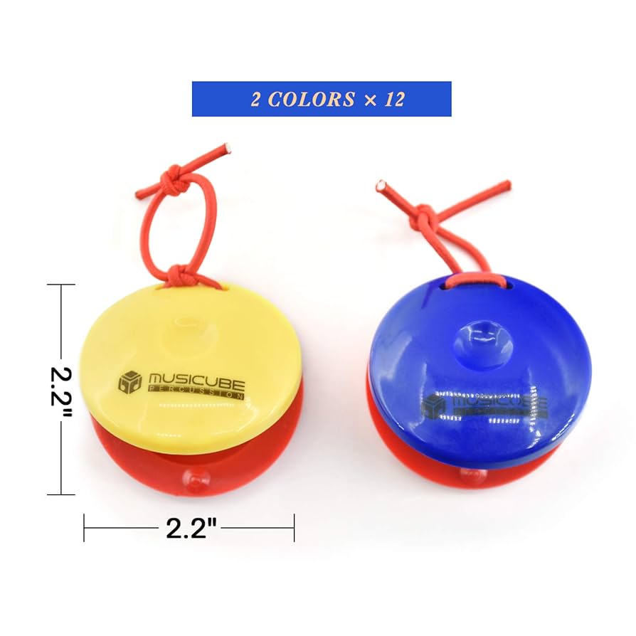 Finger Castanet Hand Held Percussion Musical Instrument Ringboard For Kids Educational Toy Fraction