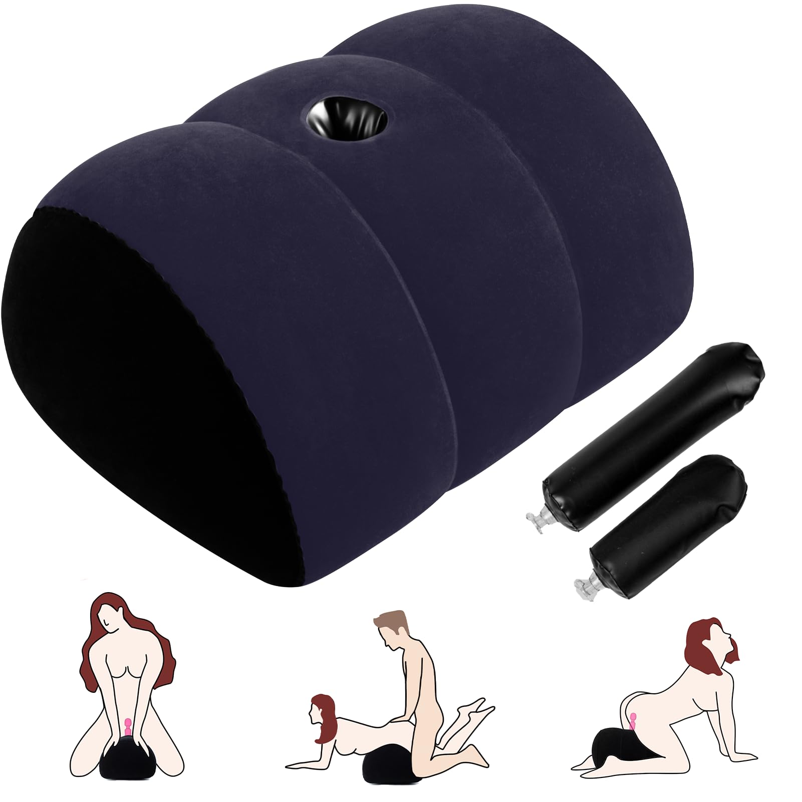 Dildo Mount Inflatable Sex Position Pillow for Adults Sex Furniture Sex Toys for Women Dildo Chair Sex Toy Mount Couples Women: Blue