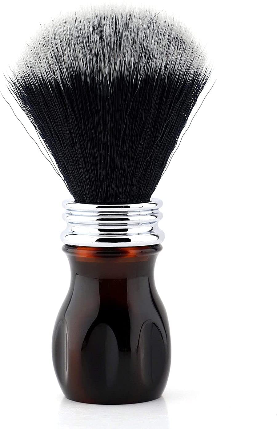 Jag Shaving Czarna syntetyczna szczotka do włosów z uchwytem z żywicy syntetycznej w kolorze czarno-czerwonym do golenia na mokro