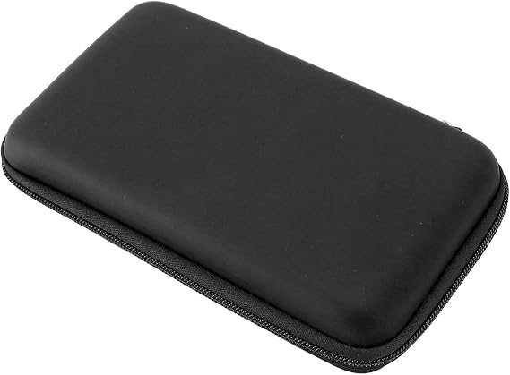 ciciglow Game Console Carrying Case, Hard Shell Travel Protective Case with 8 Game Slots, Water EVA Framework and Wrist Strap Fits for New 3DS XL New 2DS XL, for GPD 5.5in, Black