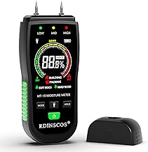 Wood Moisture Meter with Hold Function for Firewood, Walls and Masonry - RDINSCOS Moisture Meter for Wood and Construction Sites