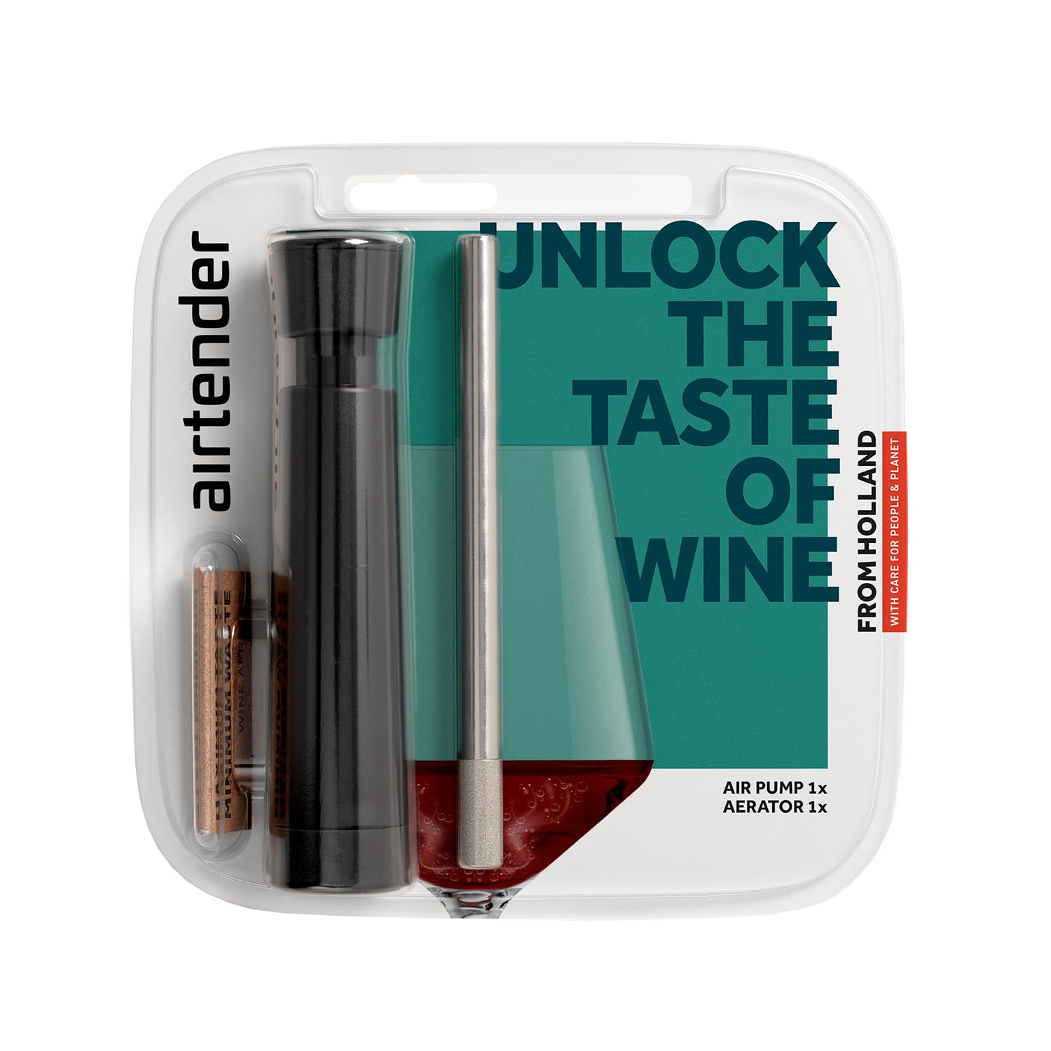 Wine Aerator Blister Pack, Blacks