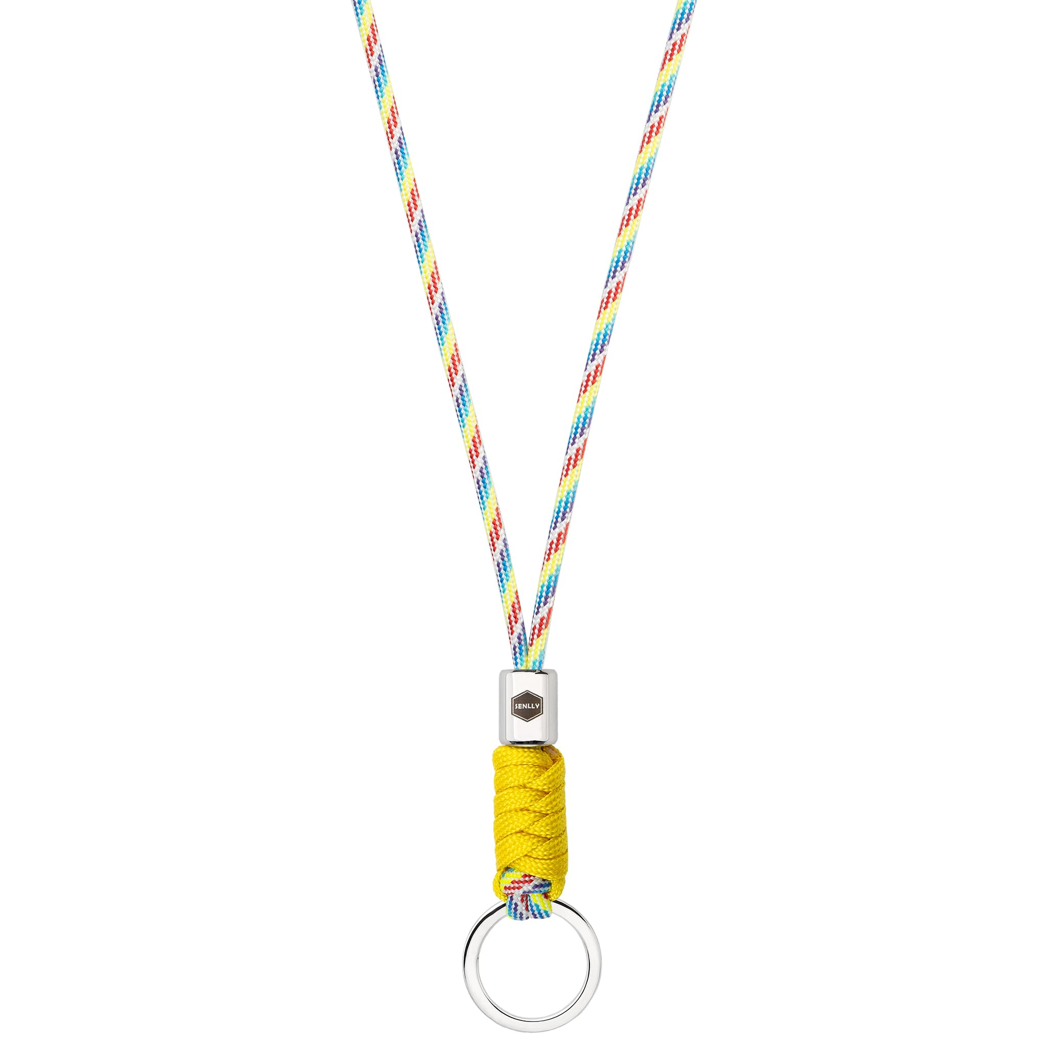 SENLLY Neck Lanyard Keychain for keys, Cell Phone, ID Badge Holder, Paracord Braided Design with Stainless Steel Hardware
