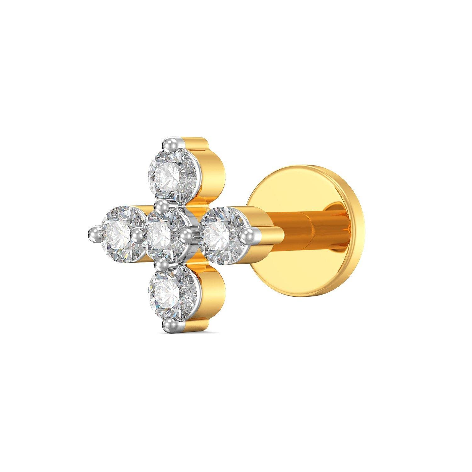 Pride Diamond Collection 18k Yellow Gold Women Nose Pin-image-13