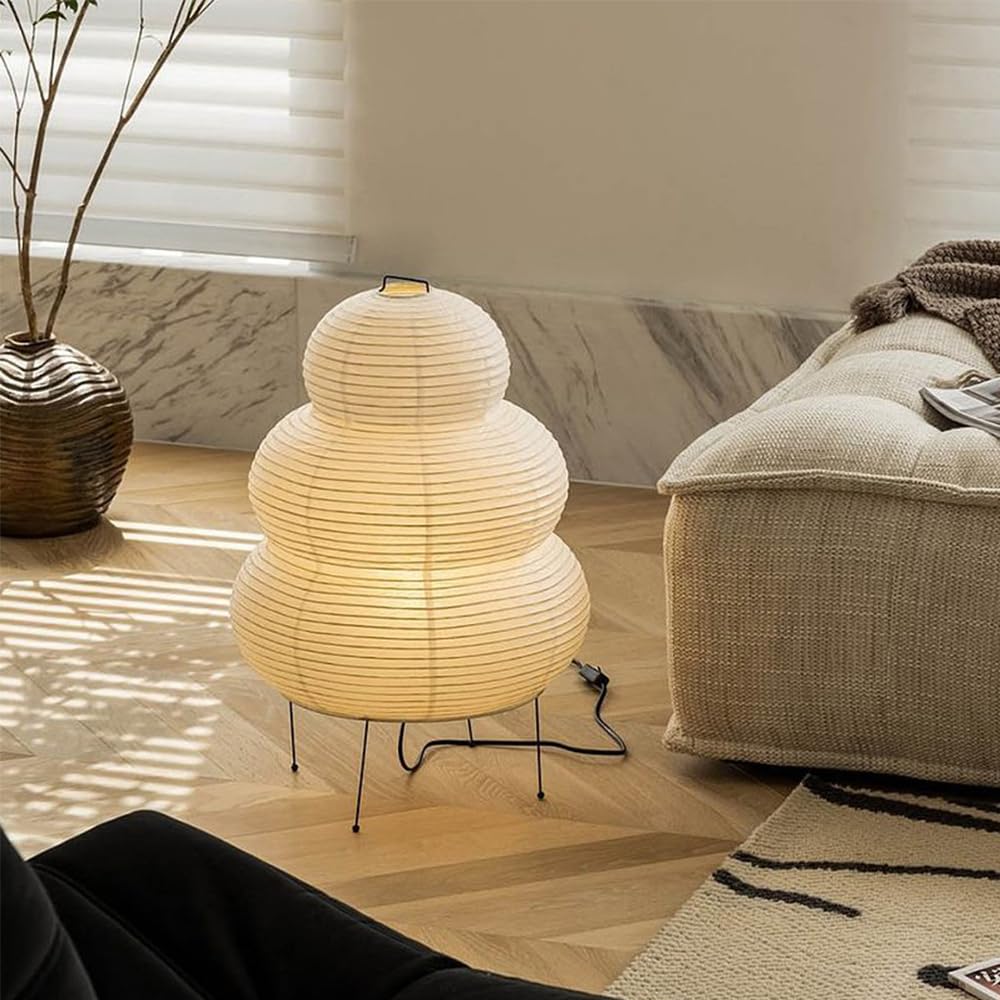 Papierlampe tischlampe, Nachttischlampe reispapier schlafzimmer, Reispapier lampenschirm Tischleuchte für wohnzimmer, Papierlaterne lampe im japanischen stil, Papierlampe stehlampe (A)