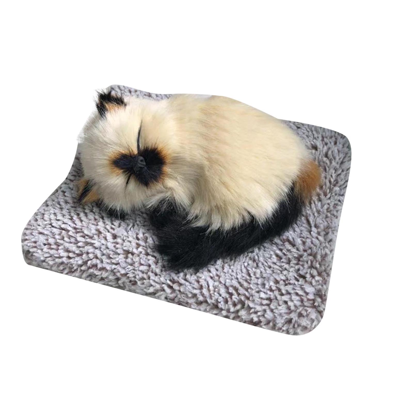 Adorable Sleeping Cat Toy with Meow Sounds Soft Cute Kitty Stuffed Animal Perfect for Kids Boys Girls (C, One Size)