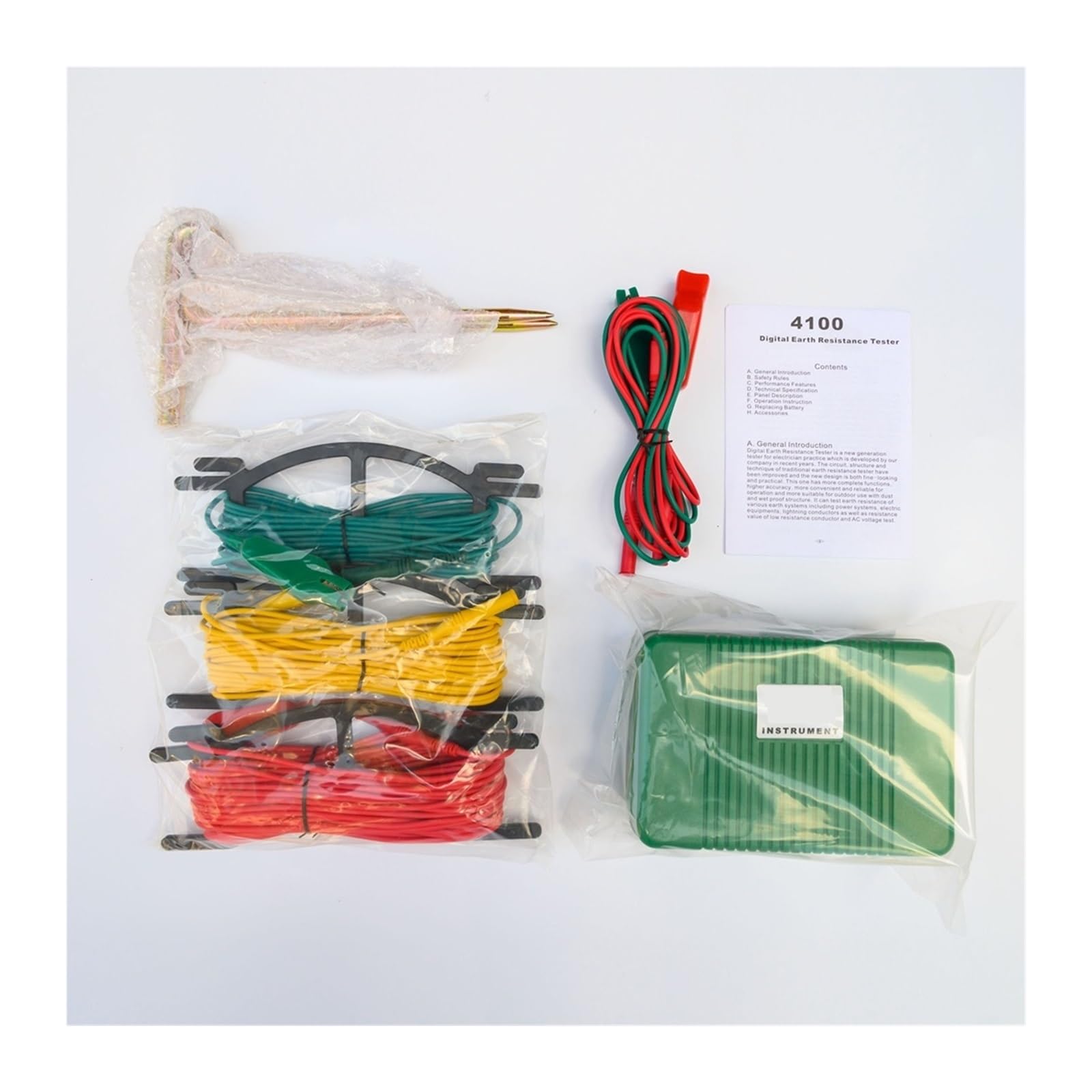 DY4100 Cyfrowy miernik rezystancji uziemienia Megaomomierz 0-2000 Ohm Instrumenty Inspekcyjne Elektryk Tester rezystancji
